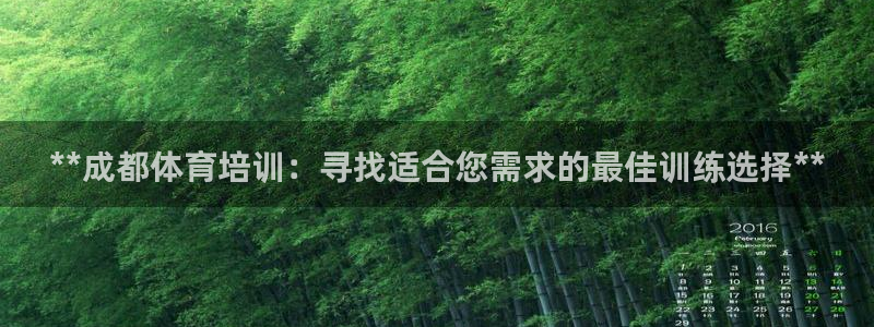 焦点娱乐有限公司官网：**成都体育培训：寻找适合您需求的最佳